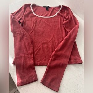 Women's Red/Pink Long Sleeve Top